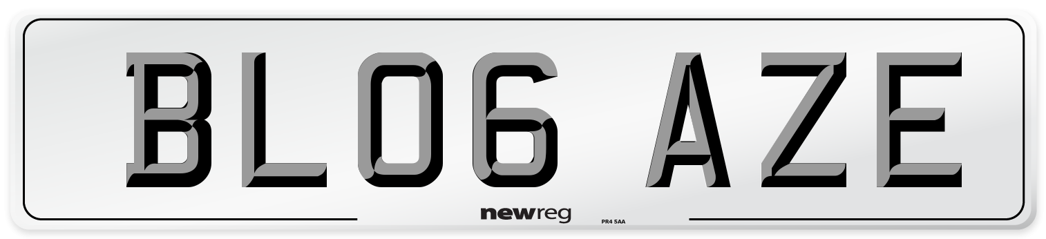 BL06 AZE Number Plate from New Reg